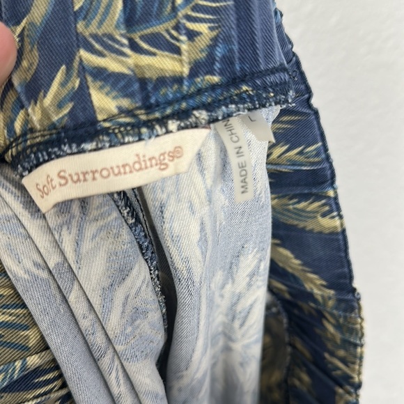 SOFT SURROUNDINGS palm tree pants size large vacation tropical novelty beach - Picture 5 of 5